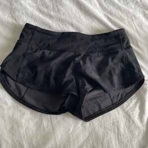 lululemon black camo speed up shorts